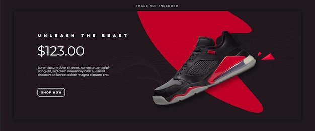 Modello di pagina di copertina facebook di scarpe sportive