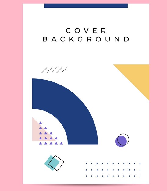 Modello di pagina di copertina in stile Memphis Design Vector Covers con un design minimale