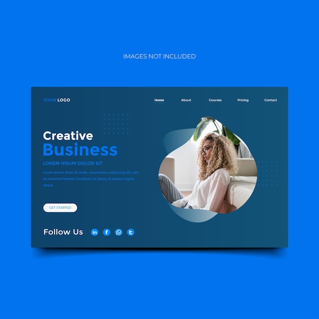 Modello di pagina di destinazione aziendale Design Vettore Premium