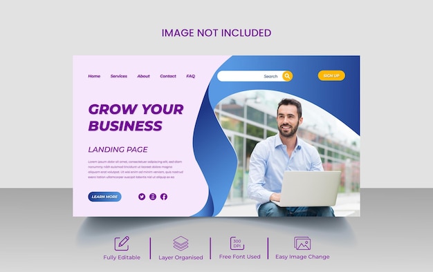 Modello di pagina di destinazione del marketing digitale moderno