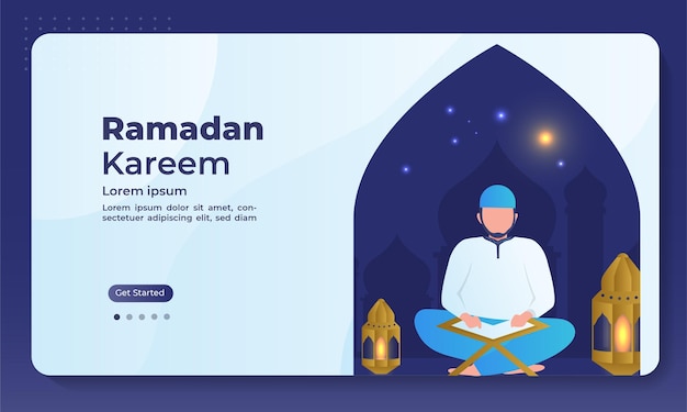 Modello di pagina di destinazione del Ramadan