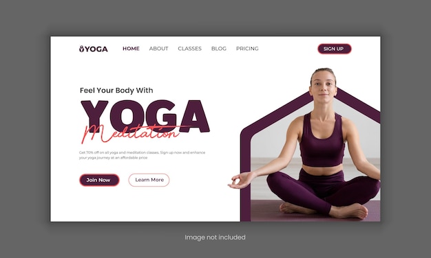 Modello di pagina di destinazione del sito web Yoga Concept