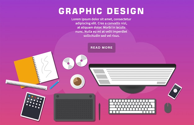 Modello di pagina di destinazione di progettazione grafica