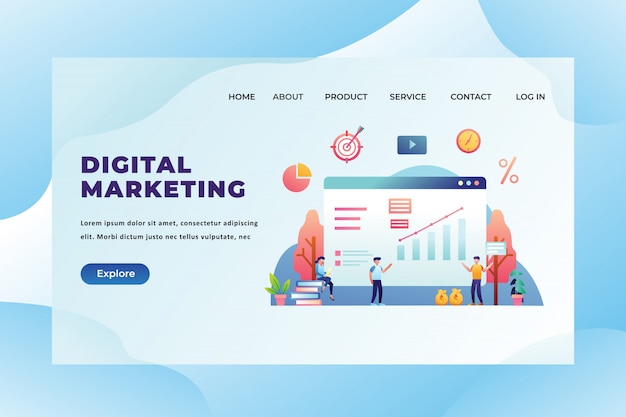 Modello di pagina di destinazione marketing digitale