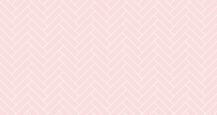 Vettore modello di piastrelle a spina di pesce. fondo senza cuciture dei mattoni di ceramica rosa diagonale