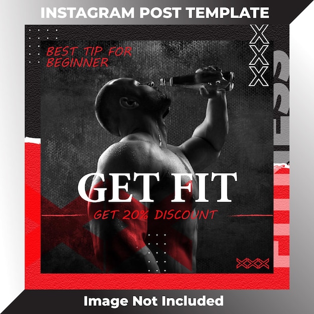 Modello di post di fitness su Instagram