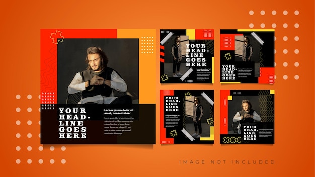 modello di post di Instagram streetwear con un design minimalista