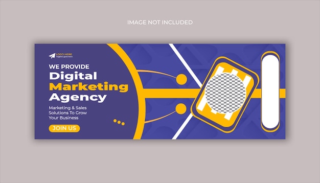Modello di post di marketing digitale per social media aziendali e Instagram