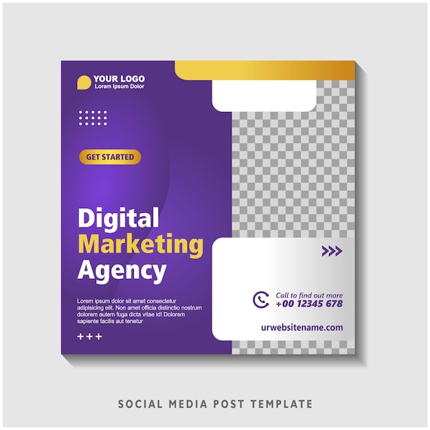 modello di post di marketing digitale
