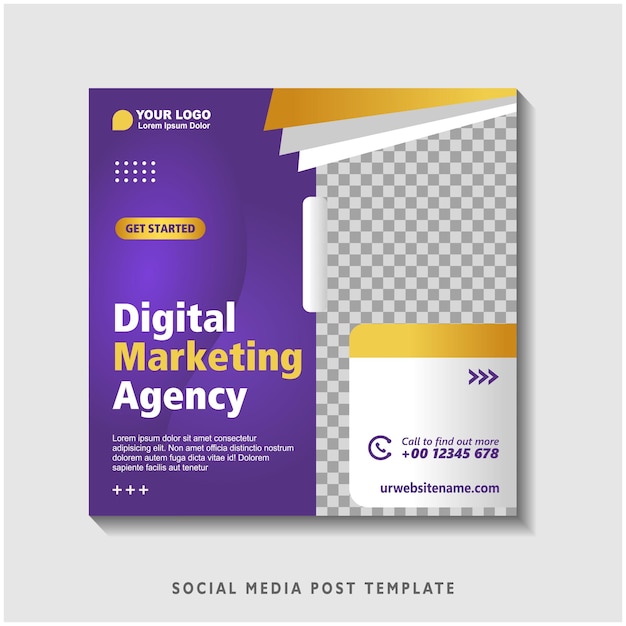 modello di post di marketing digitale