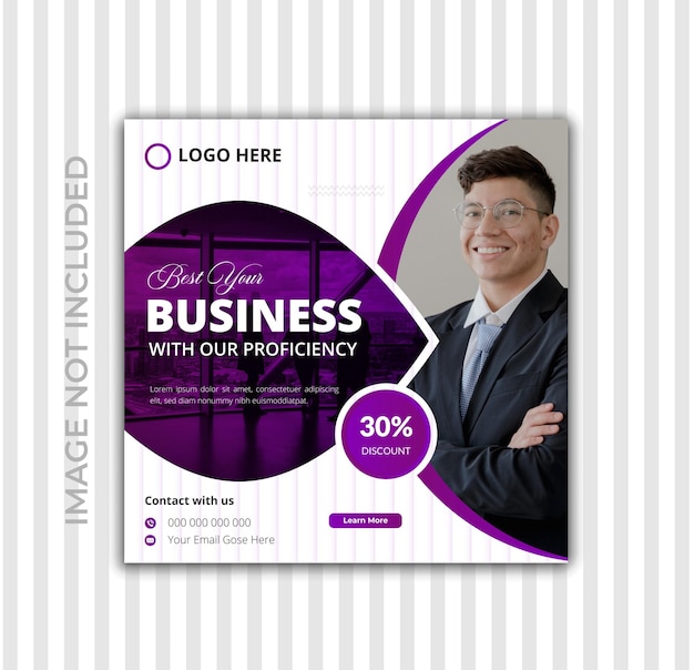modello di post di social media aziendale di marketing professionale
