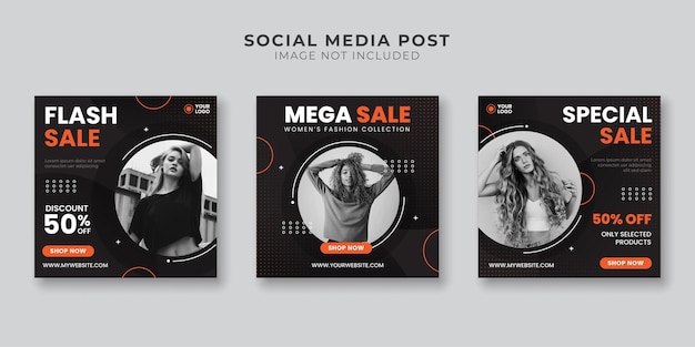 Modello di post di social media mega vendita