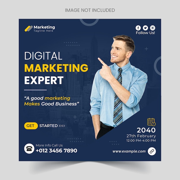Modello di post Instagram per i social media e il marketing digitale