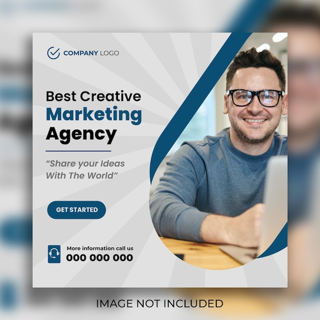 Modello di post per agenzie di marketing digitale e social media aziendali