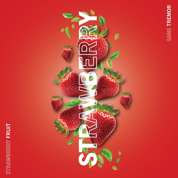 Modello di post per i social media di Strawberry