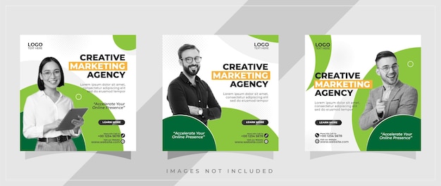 Modello di post per social media dell'agenzia creativa digitale