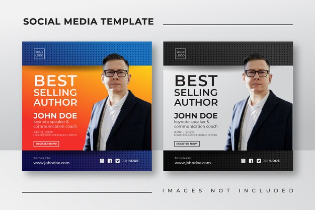 Modello di post su instagram di Keynote speaker per social media
