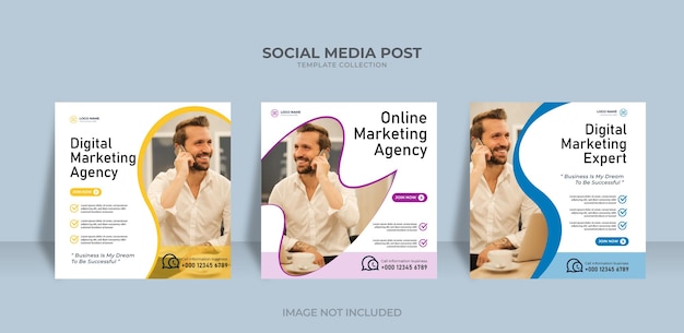 Modello di post sui social media dell'agenzia di marketing onine