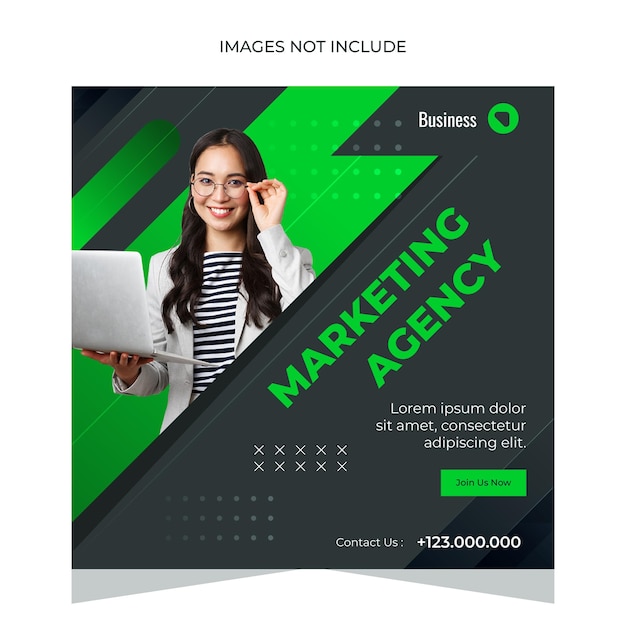 Modello di post sui social media per il marketing aziendale