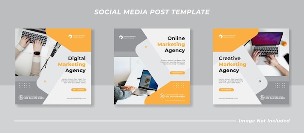 Modello di post sui social media per il marketing digitale aziendale