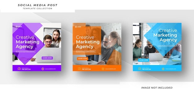 Modello di post sui social media per webinar online di marketing creativo aziendale