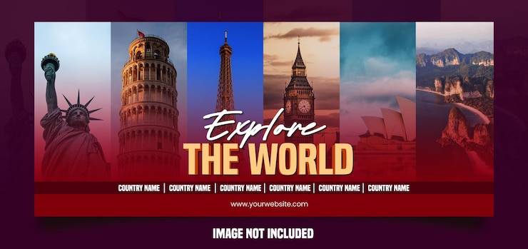 Modello di post sui viaggi e il turismo o sui social media