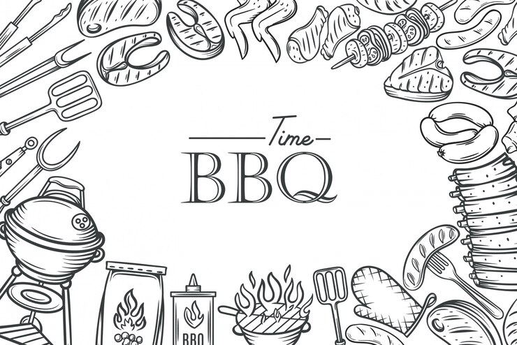 Vettore modello di poster barbecue