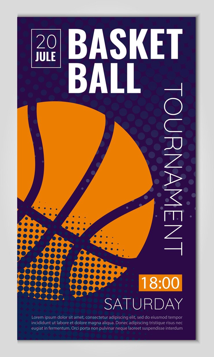 Modello di poster di basket