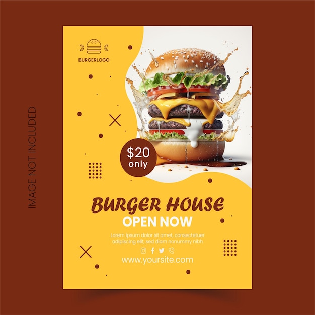 Modello di poster di fast food