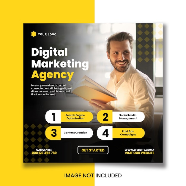 Modello di poster di marketing per la promozione aziendale