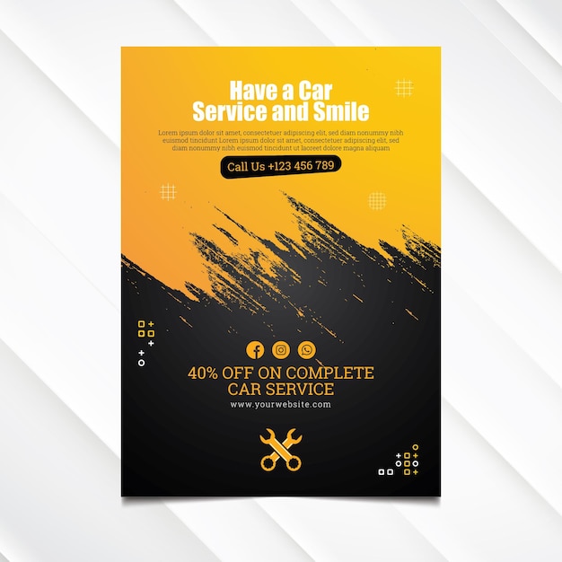 Modello di poster hub meccanico