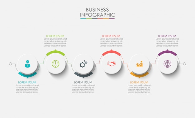 Modello di presentazione aziendale infografica