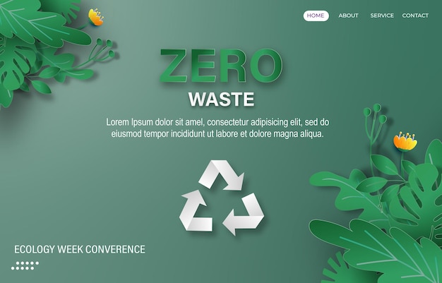 modello di presentazione del concetto zero rifiuti