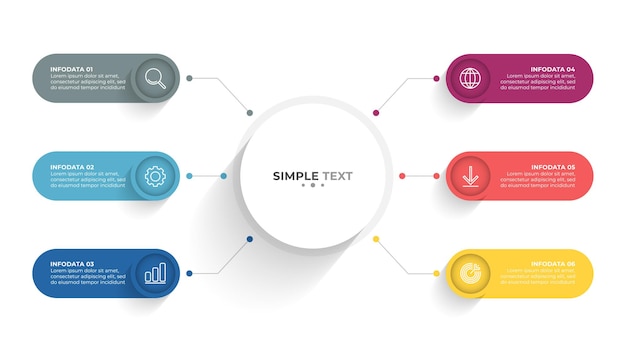 Modello di presentazione infografica