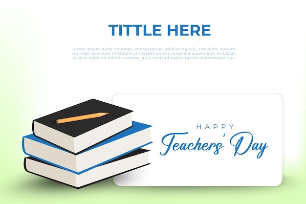 Modello di progettazione banner social media giorno degli insegnanti felice con elementi educativi