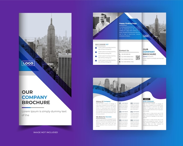 Modello di progettazione brochure a tre ante business aziendale