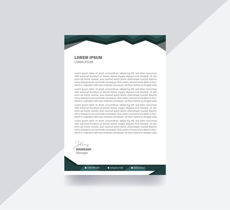 Vettore modello di progettazione corporate letterhead