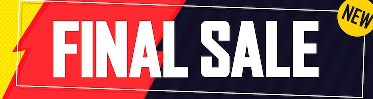 Vettore modello di progettazione del banner web di vendita finale banner di sconto per l'illustrazione vettoriale di un negozio o di un negozio online