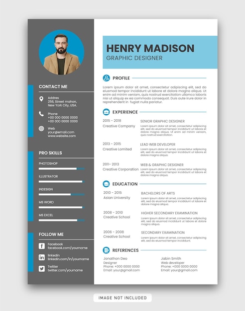 Modello di progettazione del curriculum vitae minimo