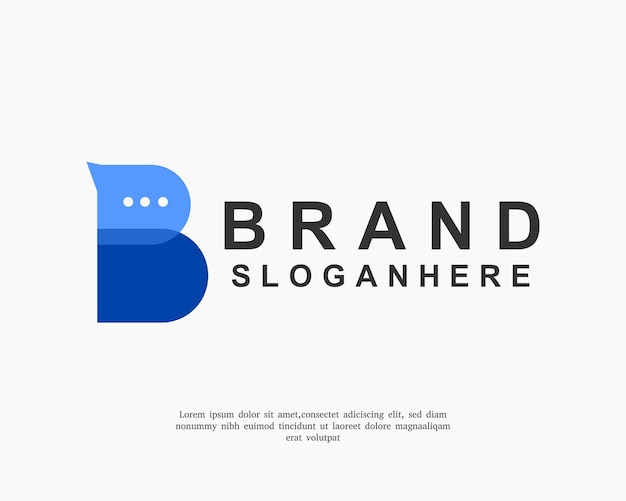 modello di progettazione del logo B letter talk