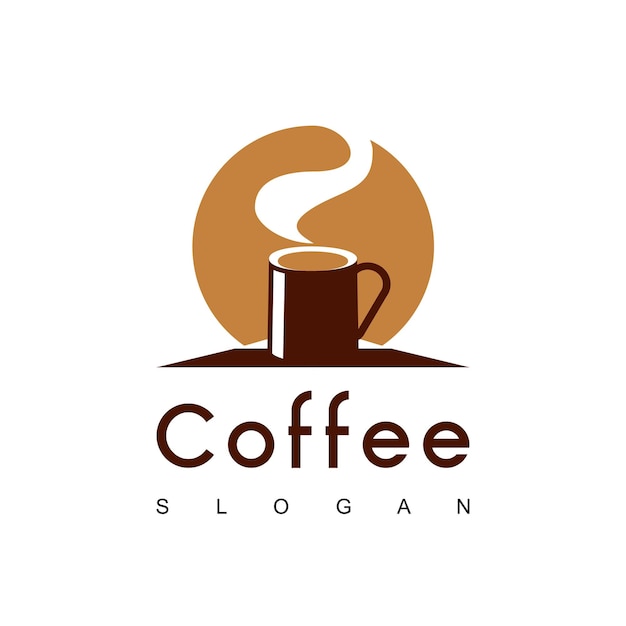 Modello di progettazione del logo del caffè vettoriale