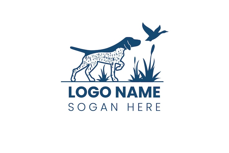 Vettore modello di progettazione del logo del cane vettoriale