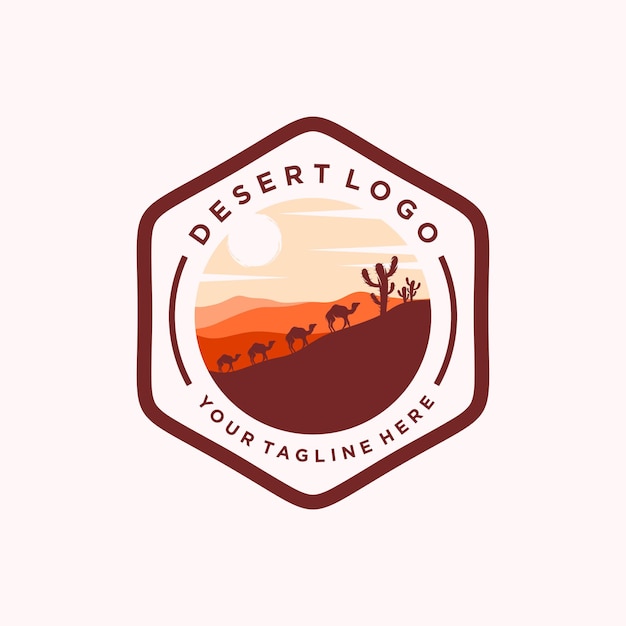 Modello di progettazione del logo del deserto