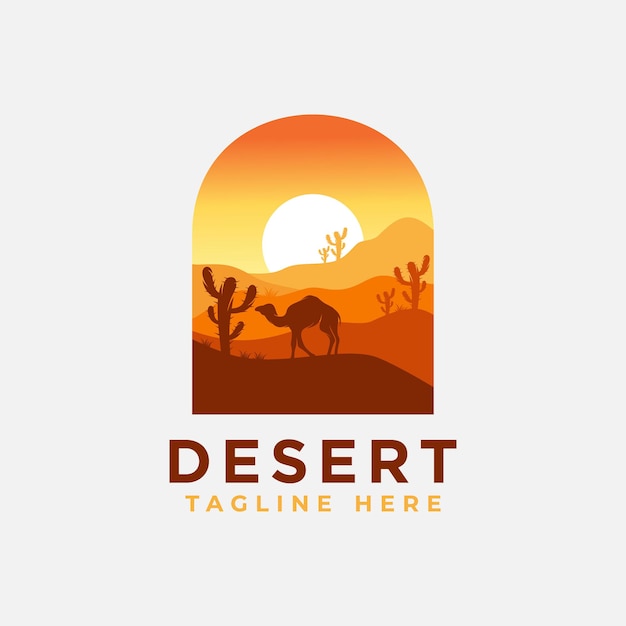 Modello di progettazione del logo del deserto