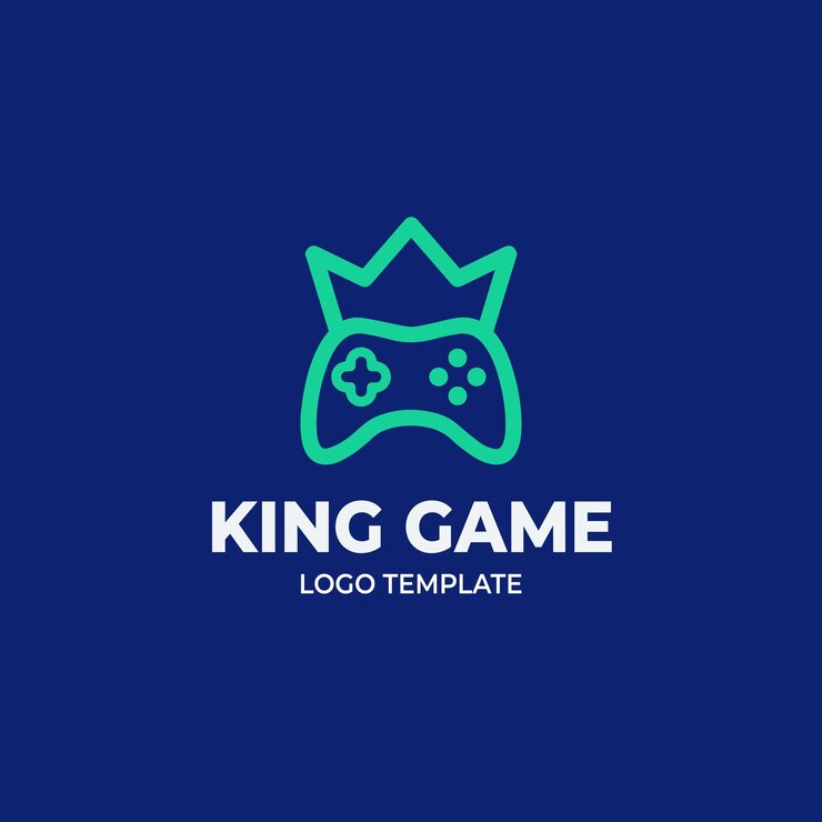 Vettore modello di progettazione del logo del gioco vector king