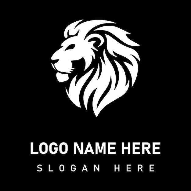 Modello di progettazione del logo del leone creativo