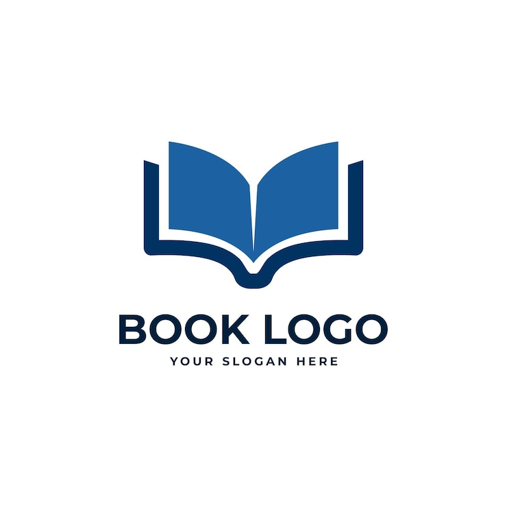 Vettore modello di progettazione del logo del libro creativo
