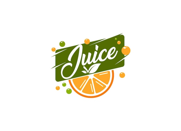 Modello di progettazione del logo della barra di frutta e succhi di frutta fresca