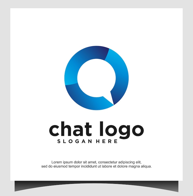 Vettore modello di progettazione del logo della bolla di conversazione