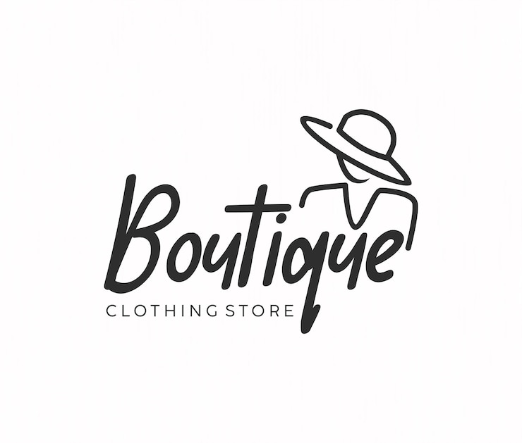 Vettore modello di progettazione del logo della boutique